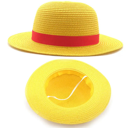 Chapeau 56cm Circonference 30cm Diamètre Exterieur 18cm Diamètre Interieur | Idéal pour les fans de Law, Luffy, et Ace, ces chapeaux sont parfait pour les accessoires de cosplay et apporte une touche authentique à votre tenue