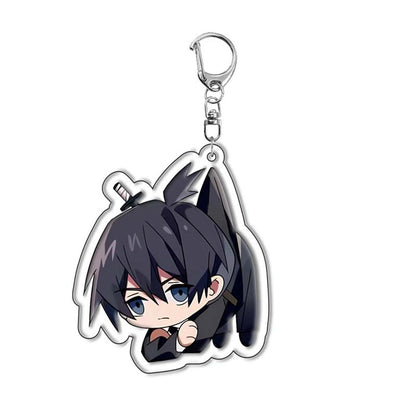 Pendentif représentant des personnages de l'anime Chainsaw Man, idéal pour décorer sacs et clés. Parfait comme cadeau de cosplay ou pour les fans. Un accessoire pratique et stylé à offrir ou à collectionner