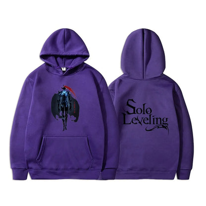 Sudadera de nivelación en solitario ? Sudadera con capucha de lana de otoño con estampado gráfico de Sung Jin-Woo. Estilo oversize, streetwear Harajuku, unisex, ideal para fans del manga y el anime.