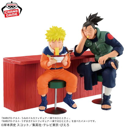 Figura Original BANDAI Banpresto de 10-12cm - Naruto | Maquetas de PVC que representan a Umino Iruka y Uzumaki Naruto, perfectas para coleccionistas y fanáticos del anime. Ideal como juguete, decoración o regalo.