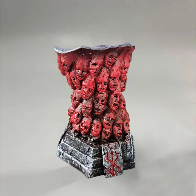 Portavelas de Resina con soporte inspirado en el mundo de BERSERK, ideal para Halloween o decoraciones temáticas. Regalo perfecto para los amantes del anime y los artículos únicos.