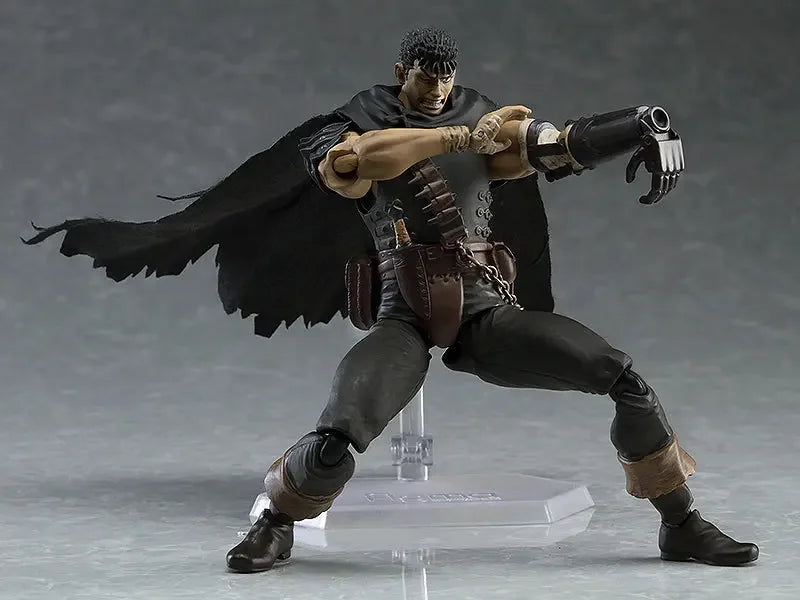 17cm Figurine BANDAI Berserk | Figurine de Guts en version Black Swordsman avec des pièces interchangeables. Modèle en PVC idéal pour les fans et les collectionneurs de Berserk