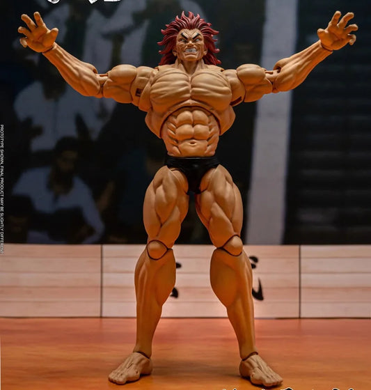 18cm Figurine BAKI | Figurine d'action articulée représentant Hanma Yujirō. Modèle de collection détaillé et parfait comme cadeau pour les fans de Baki