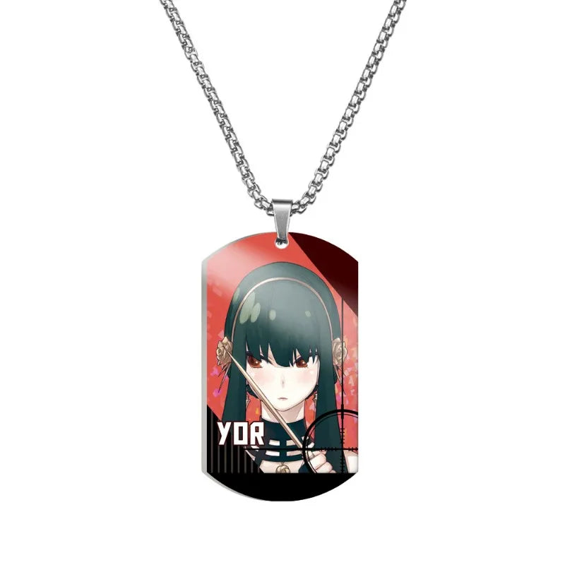 Collar ESPÍA×FAMILIAR | Collar de cosplay inspirado en Spy x Family, con un colgante que representa a los miembros de la familia Forger. Esta elegante joyería es perfecta para las fanáticas del anime, ideal como accesorio de cosplay o como regalo.