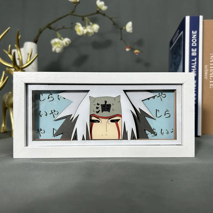 Cadre Lumineux LED 3D Naruto, découpe en papier, parfaite pour la décoration de chambre ou comme cadeau d'anniversaire