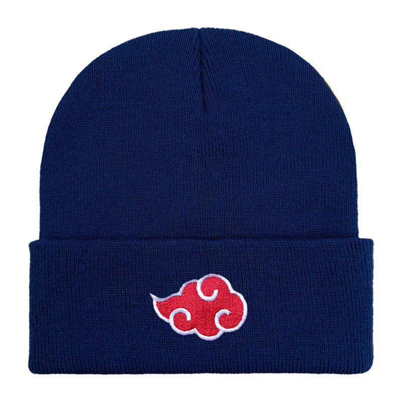 Bonnet d'hiver Naruto / Akatsuki | Bonnet en cotton tricoté avec broderie, chaud et stylé, parfait pour le ski ou le quotidien, unisexe, idéal comme cadeau