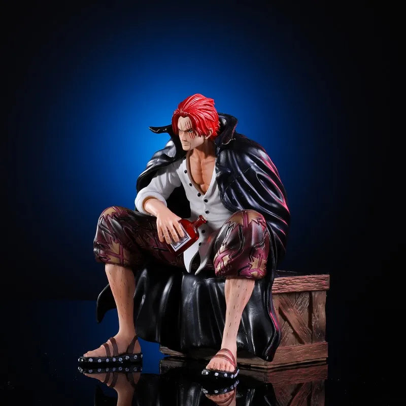 17cm Figurine One Piece | Figurine représentant Shanks le Roux, le célèbre Yonko. Parfaite pour les fans et collectionneurs, cette figurine est idéale pour décorer et enrichir toute collection d’anime