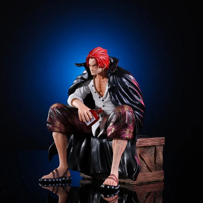 17cm Figurine One Piece | Figurine représentant Shanks le Roux, le célèbre Yonko. Parfaite pour les fans et collectionneurs, cette figurine est idéale pour décorer et enrichir toute collection d’anime