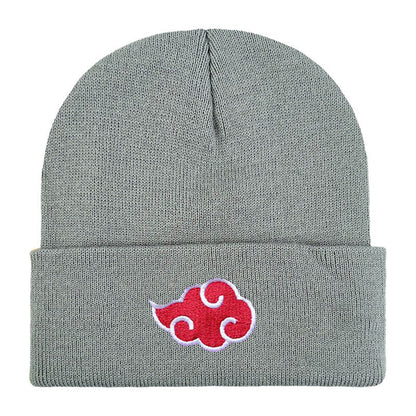 Bonnet d'hiver Naruto / Akatsuki | Bonnet en cotton tricoté avec broderie, chaud et stylé, parfait pour le ski ou le quotidien, unisexe, idéal comme cadeau