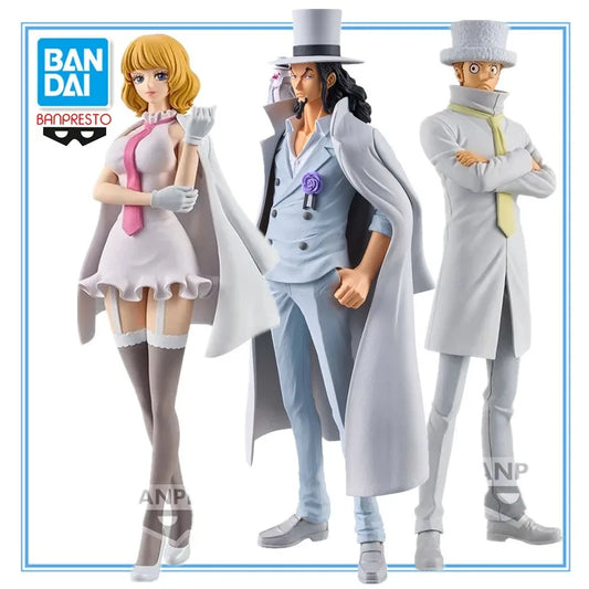 Figuras 18cm BANDAI DXF The Grandline Series EXTRA One Piece | Figuras de Banpresto que representan a los agentes del CP-0: Rob Lucci, Stussy y Kaku. Modelos de PVC, perfectos para fans y coleccionistas de One Piece