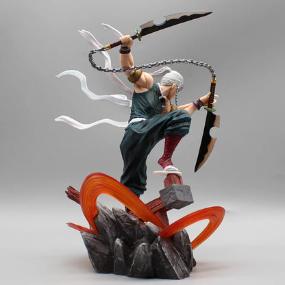 Figura Demon Slayer de 27 cm | Estatua de calidad que representa a Uzui Tengen con dos cabezas intercambiables. Ideal para coleccionistas de artículos de Kimetsu no Yaiba. ¡Perfecto como regalo para los fanáticos del anime! 