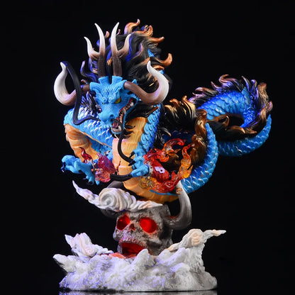 Figura de una pieza de 22 cm | Kaido en forma de dragón, con iluminación LED integrada. Perfecto para coleccionistas y fanáticos del anime para iluminar tu colección con estilo. 