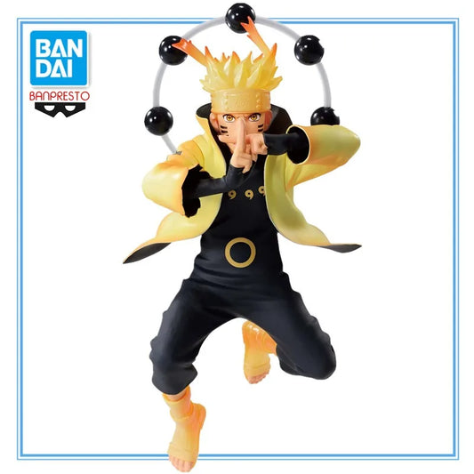 14cm Bandai BANPRESTO Figure (Vibration Stars Special Edition) - Naruto Shippuden | PVC model of Uzumaki Naruto in Rikudô Sennin mode, ideal for collectors and anime fans. Perfect as a toy, decoration or gift