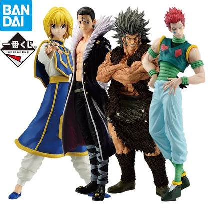 24-31cm Figurines Bandai Hunter X Hunter | Collection de figurines Ichiban Kuji représentant Kurapika, Kuroro, Uvogin et Isoka. Ces modèles d'action de haute qualité sont parfaites pour la décoration ou comme pièces de collection