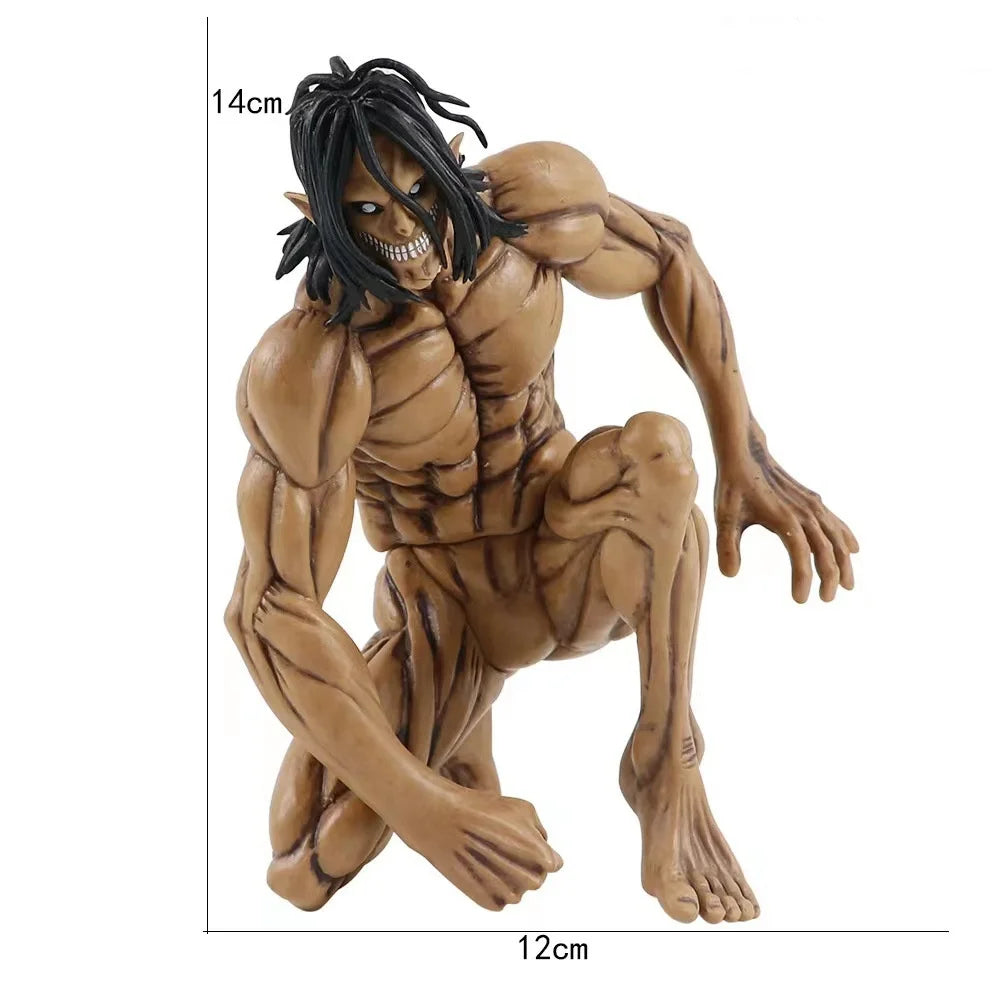 Figure d'action Attack on Titan | Figurine d'action d'Eren Jaeger en version Titan Assaillant. Parfait pour les enfants et les fans de la série, ce modèle est idéal comme cadeau