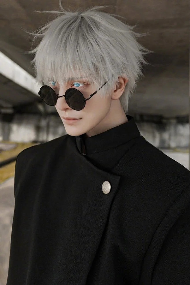 Lunettes noires inspirées de Gojo Satoru de Jujutsu Kaisen, parfaites pour les cosplays, Halloween ou comme accessoires de costume