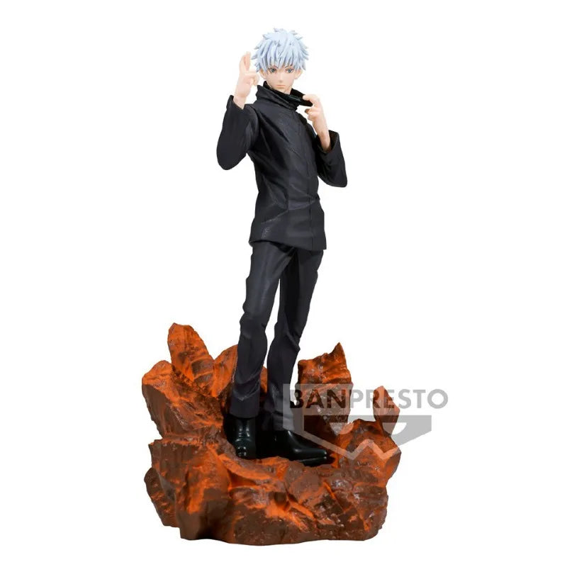 24cm Figurines originales Genuine Banpresto Jujutsu Kaisen | Figurines en PVC représentant Gojo Satoru et Jogo. Parfaites pour les collectionneurs d'anime et les fans de Jujutsu Kaisen. Excellent choix de cadeau ou pour compléter une collection