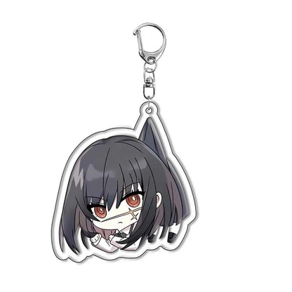 Pendentif représentant des personnages de l'anime Chainsaw Man, idéal pour décorer sacs et clés. Parfait comme cadeau de cosplay ou pour les fans. Un accessoire pratique et stylé à offrir ou à collectionner