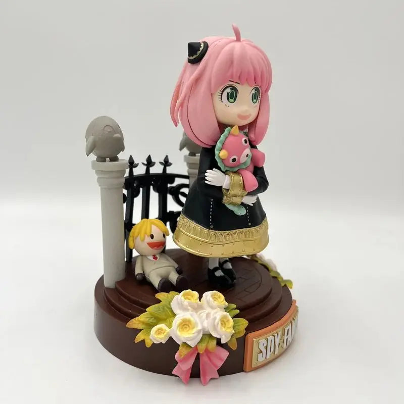 Figura ESPÍA×FAMILIAR de 20cm | Figura que representa a Anya Forger con 2 caras intercambiables, modelo coleccionable Kawaii para fans del anime 