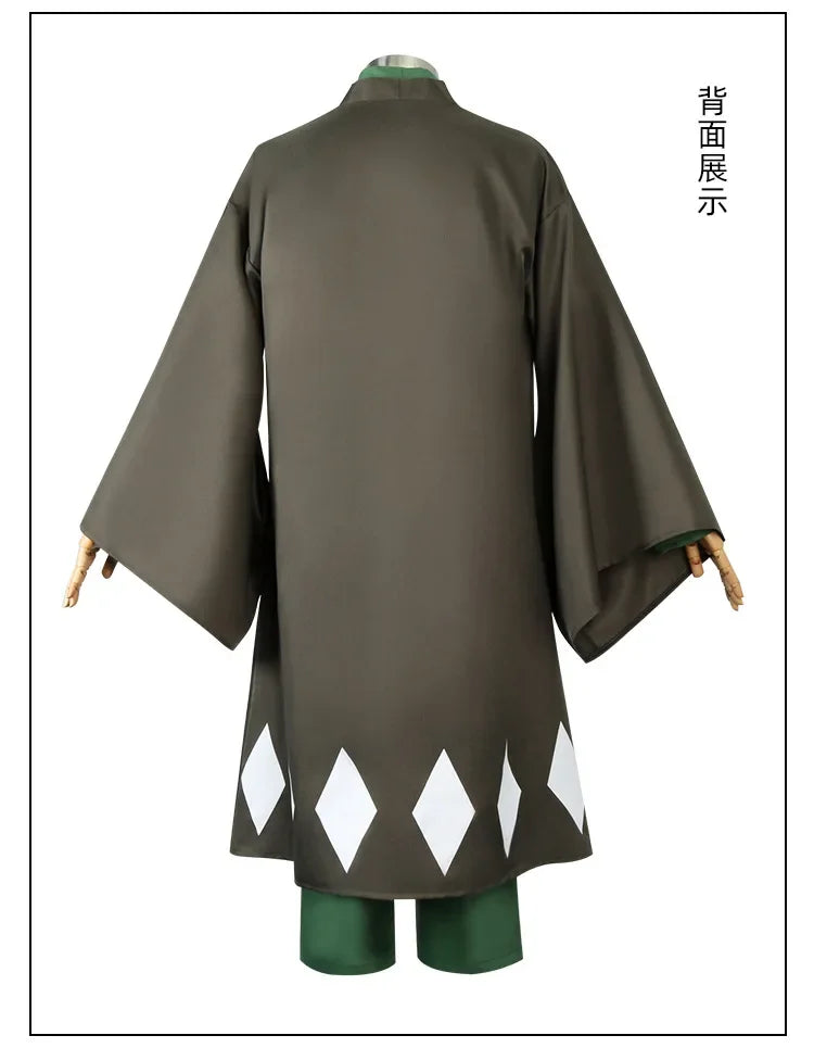 Cosplay Bleach | Incarnez le mystérieux Urahara Kisuke avec ce costume de cosplay complet pour adultes ! Ce déguisement comprend un kimono gris, des pantalons amples et le chapeau iconique d'Urahara, idéal pour les événements Halloween et fêtes costumées