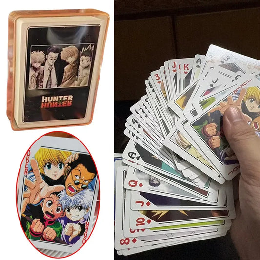 Tarjetas para Hunter X Hunter | Baraja de cartas ilustrada con personajes de Hunter X Hunter. Ideal para los fans del anime, este juego de cartas es un gran accesorio para momentos divertidos o como regalo.