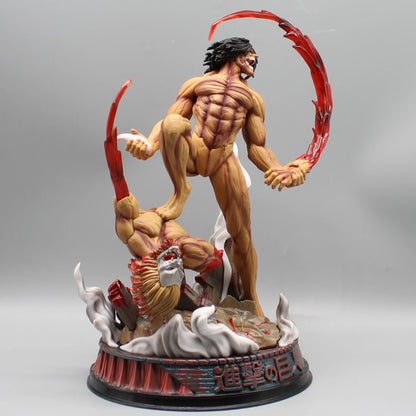 29cm Figurine Attack on Titan | Figurine d’action représentant le Titan Assaillant d’Eren Jager. Un modèle de collection idéal pour les fans, parfait en décoration ou comme cadeau pour les amateurs d'action et de figurines détaillées