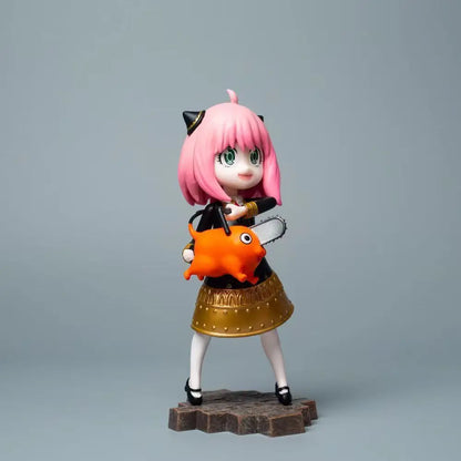 10-18cm Figurine SPY×FAMILY | Figurines collector en édition limitée représentant Anya Forger en tenue de cosplay des personnages de Chainsaw Man et One Piece. Ces figurines adorables et uniques sont parfaites pour les collectionneurs et les fans d'anime