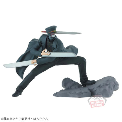 17-24cm Figurine Originale BANDAI BANPRESTO Chainsaw Man | Modèle de combat combiné en PVC de Denji et Samurai Sword en plein combat, inspiré de l'anime Chainsaw Man. Parfait pour les collectionneurs et fans, cette figurine d'action est un cadeau idéal