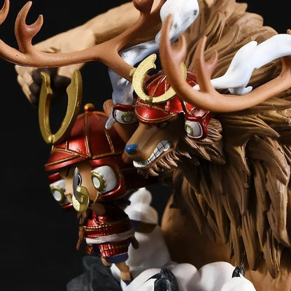 Figura de una pieza de 14 cm | Figurilla que representa a Chopper con su vestimenta del arco de Wano Onigashima. ¡Ideal para fans de One Piece y coleccionistas de objetos kawaii! 