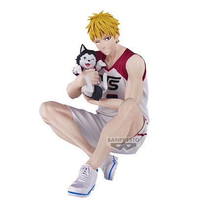 Figurines BANDAI BANPRESTO Kuroko's Basketball LAST GAME | Figurines d'anime de Kuroko, Kagami, Aomine, Akashi, Murasakibara, Kise et Midorima en position décontractée avec le chiot Kuro Junior. Idéal pour les fans et collectionneurs