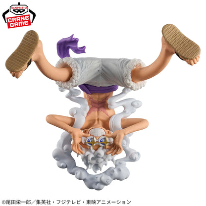 Figura de una pieza BANDAI BANPRESTO de 15 cm | Figura Banpresto de PVC de Luffy en modo Gear 5, edición King of Artist. Ideal para fanáticos y coleccionistas del anime.