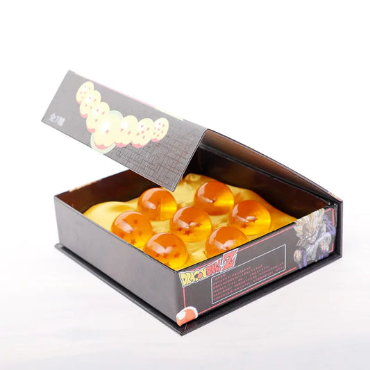 Set de 7 boules de cristal Dragon Ball (3,5 cm) | Invoquez Shenron avec ces figurines de collection, parfaites comme cadeau pour les fans de l'anime