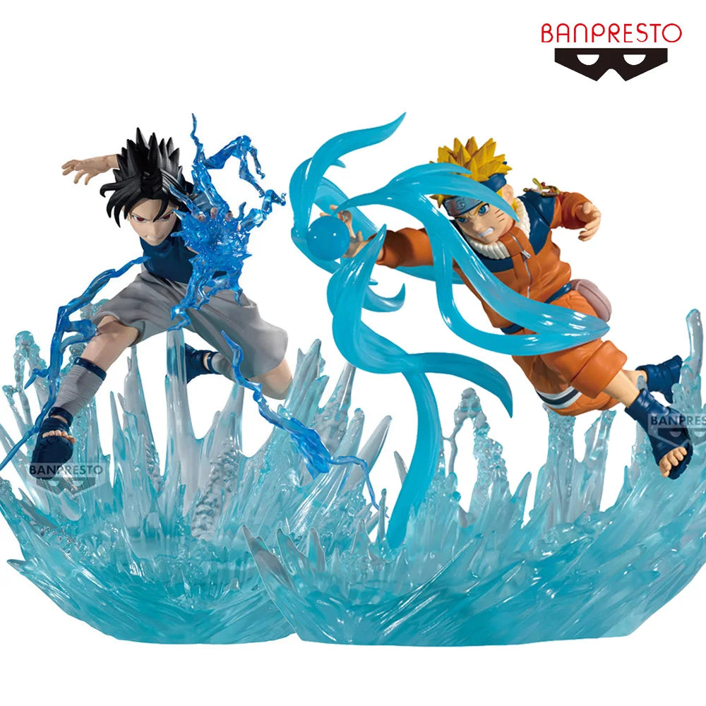 12cm Figurine Bandai Banpresto Combination Battle edition | Figurines originales d'action de Sasuke Uchiha et Naruto Uzumaki en plein combat. Modèles décoratifs parfaits pour les fans et les enfants