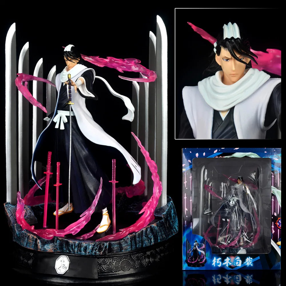 32cm Figurine BLEACH | Apportez l'univers de BLEACH chez vous avec cette figurine collector de Kuchiki Byakuya. Fabriquée en PVC de haute qualité, cette figurine aux détails impressionnants est idéale comme statue décorative ou pièce de collection