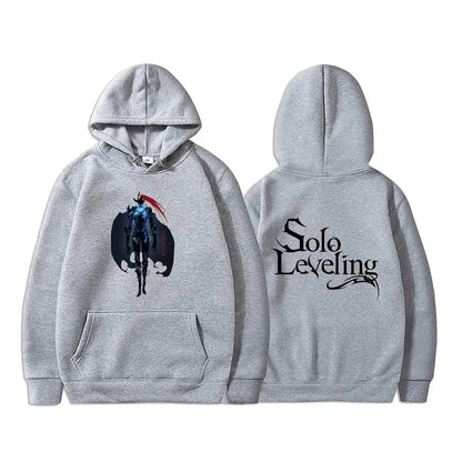 Sudadera de nivelación en solitario ? Sudadera con capucha de lana de otoño con estampado gráfico de Sung Jin-Woo. Estilo oversize, streetwear Harajuku, unisex, ideal para fans del manga y el anime.