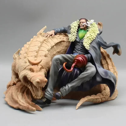 17cm Figurine One Piece | Crocodile dans une posture royale. Un modèle détaillé, capturant la puissance et l'élégance du personnage emblématique. Parfaite pour les collectionneurs et les fans de la série