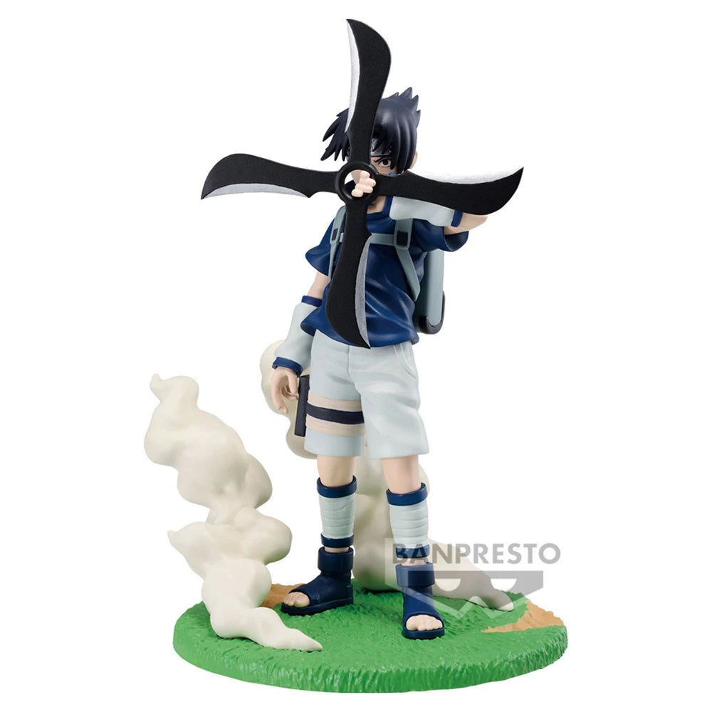 12cm Bandai Banpresto Figure (Memorable Saga Edition) Naruto | Sasuke Uchiha Anime Action Figure Model PVC Collectible Ornament. A perfect gift for Naruto fans and kids