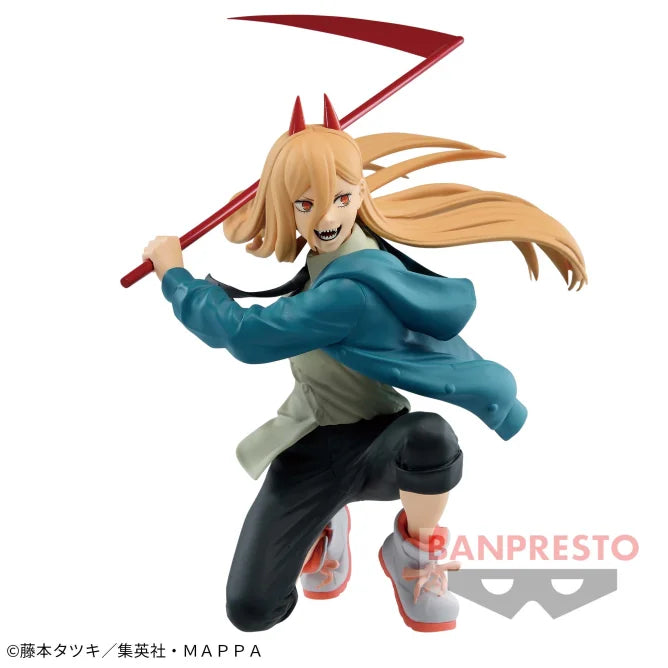 14-17cm Figurines originales Bandai Banpresto (édition Vibration Stars) Chainsaw Man | Figurines d'action en PVC de Denji et Power, modèles collectables inspirés de l'anime Chainsaw Man. Parfaites pour les fans et comme cadeau pour les collectionneurs