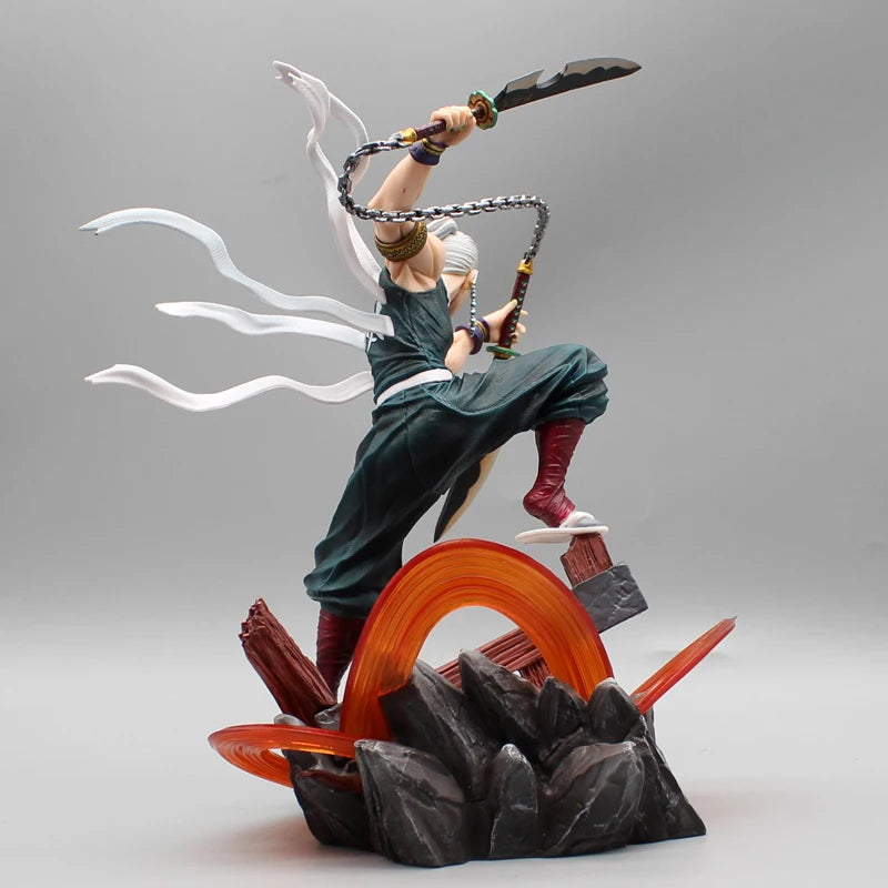 Figura Demon Slayer de 27 cm | Estatua de calidad que representa a Uzui Tengen con dos cabezas intercambiables. Ideal para coleccionistas de artículos de Kimetsu no Yaiba. ¡Perfecto como regalo para los fanáticos del anime! 