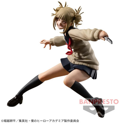 8-11cm Figurines My Hero Academia | Figurine officielle Banpresto en PVC représentant Himiko Toga, membre des Evil Villains de My Hero Academia. Parfaite pour compléter une collection ou offrir en cadeau aux fans de l'anime