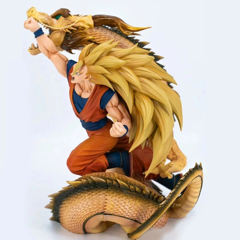 Figura de acción Dragon Ball de 20 cm | Goku Super Saiyan 3 Puño de Dragón. Modelo de coleccionista, ideal para fans y coleccionistas de Son Goku. 