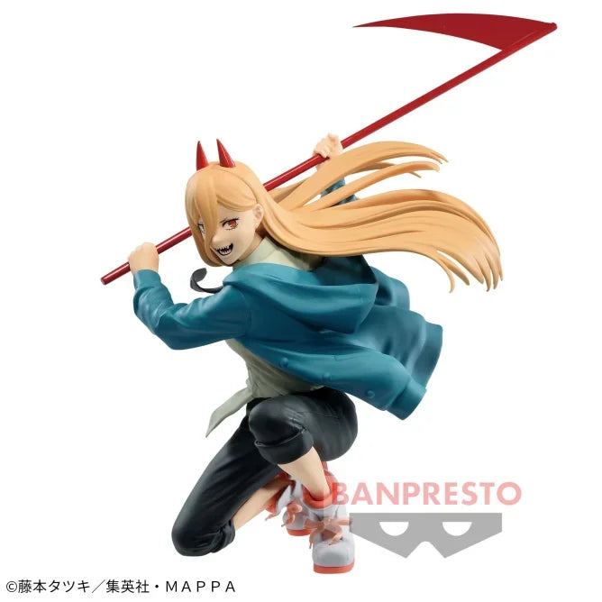 14-17cm Figurines originales Bandai Banpresto (édition Vibration Stars) Chainsaw Man | Figurines d'action en PVC de Denji et Power, modèles collectables inspirés de l'anime Chainsaw Man. Parfaites pour les fans et comme cadeau pour les collectionneurs