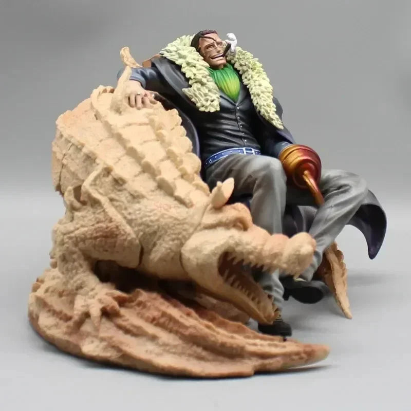 17cm Figurine One Piece | Crocodile dans une posture royale. Un modèle détaillé, capturant la puissance et l'élégance du personnage emblématique. Parfaite pour les collectionneurs et les fans de la série