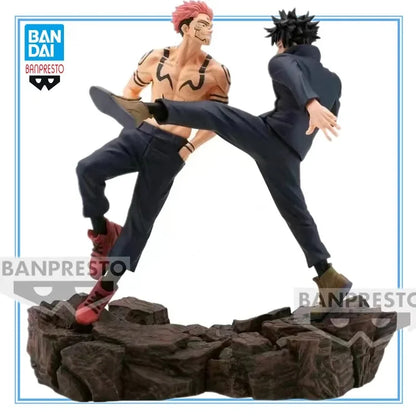 24cm Figurines Banpresto Jujutsu Kaisen | Figurines originales de Banpresto en PVC, représentant Fushiguro Megumi et Ryômen Sukuna en plein combat. Idéales pour les collections ou comme cadeau pour Noël