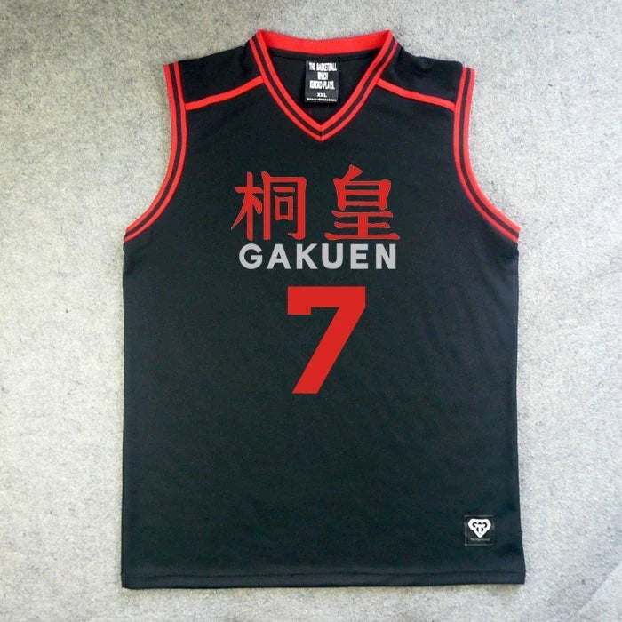 Ensemble Maillot et Short Kuroko's Basket | Uniforme scolaire GAKUEN inspiré de l'équipe d'Aomine Daiki. Ensemble sportswear comprenant un t-shirt et un short de basketball, idéal pour le cosplay, les événements sportifs ou comme cadeau pour les fans