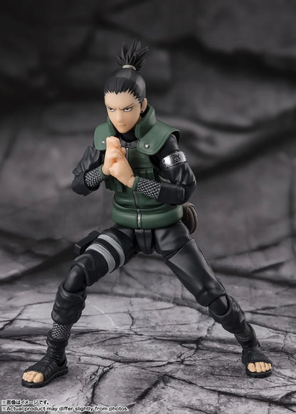 Figura Bandai SHFiguarts de 15 cm (Edición Brillante Estratega) | Figura de acción original de Shikamaru Nara. Raro modelo coleccionable del anime, ideal para fans y coleccionistas.