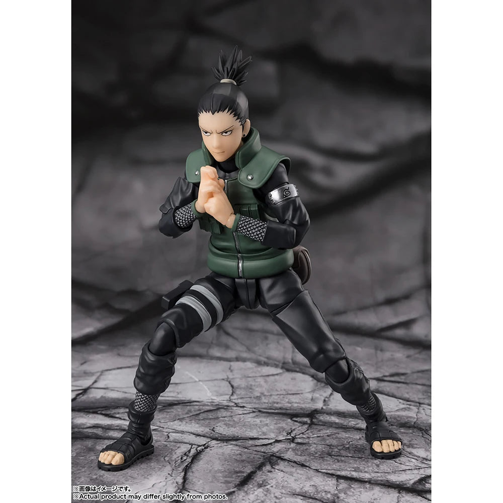 Figura Bandai SHFiguarts de 15 cm (Edición Brillante Estratega) | Figura de acción original de Shikamaru Nara. Raro modelo coleccionable del anime, ideal para fans y coleccionistas.