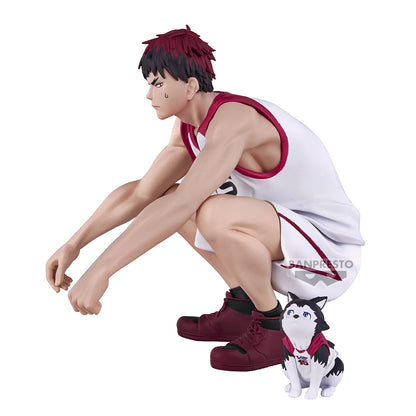 Figurines BANDAI BANPRESTO Kuroko's Basketball LAST GAME | Figurines d'anime de Kuroko, Kagami, Aomine, Akashi, Murasakibara, Kise et Midorima en position décontractée avec le chiot Kuro Junior. Idéal pour les fans et collectionneurs