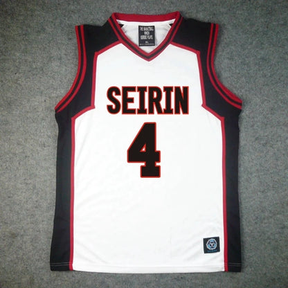 Ensemble Maillot et Short Kuroko no Basket Seirin | Uniforme de basket Seirin inspiré de l'équipe du duo iconique Kuroko Tetsuya (#11) et Kagami Taiga (#10). Ensemble comprenant un t-shirt et un short. Idéal pour le cosplay ou le sport