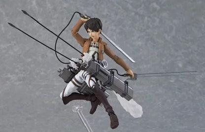 19cm Figurines d'action Attack on Titan | Figurines d'Eren Jaeger, Mikasa Ackerman et Levi Ackerman de Attack on Titan, parfaites pour la collection et comme cadeau pour les fans de la série